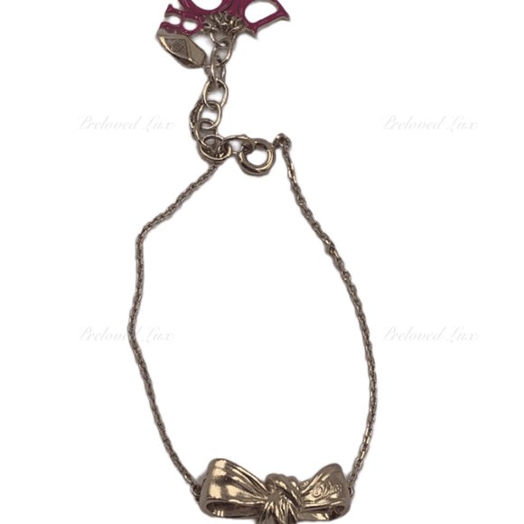 Authentic Christian Dior Logo Bow Bracelet - Picture 4 of 12